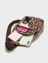 Leopard Pattern Release Buckle Decor Sling Bag