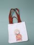 Cartoon Graphic Shopper Bag