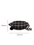 Pom-Pom Decor Plaid Pattern Waist Bag