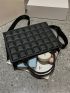 Solid Minimalist Quilted Tote Bag