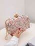 Mini Rhinestone Decor Chain Evening Bag