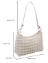 Minimalist Ruched Design Baguette Bag