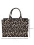 Leopard Pattern Top Handle Bag