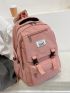 Letter Graphic Large Capacity Backpack