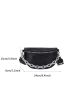 Crocodile Embossed Chain Fanny Pack