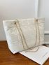 Minimalist Quilted Chain Tote Bag