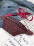 Chain Decor Quilted Fanny Pack