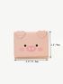 Cartoon Piggy Pattern Fold Small Wallet