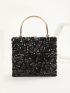 Mini Allover Sequin Decor Box Bag