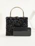 Mini Allover Sequin Decor Box Bag