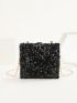 Mini Allover Sequin Decor Box Bag