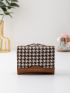Houndstooth Graphic Fold Over Purse