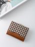 Houndstooth Graphic Fold Over Purse