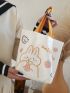 Cartoon Graphic Tote Bag