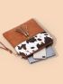 Cow Print Tassel Decor Dome Bag