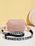 Mini Letter Graphic Crossbody Bag