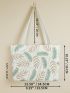 Allover Leaf Graphic Shopper Bag