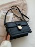 Mini Crocodile Embossed Flap Crossbody Bag