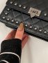 Mini Studded Decor Quilted Shoulder Bag