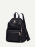 Minimalist Multi Zip Backpack With Coin Purse