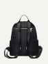 Minimalist Multi Zip Backpack With Coin Purse