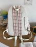 Plaid Graphic Doll Decor Backpack