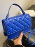 Mini Quilted Pattern Flap Square Bag