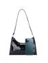 Artificial Patent Leather Baguette Bag