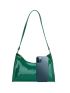 Artificial Patent Leather Baguette Bag