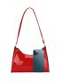 Artificial Patent Leather Baguette Bag