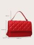 Mini Quilted Pattern Flap Square Bag