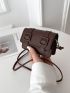 Mini Buckle Decor Flap Crossbody bag