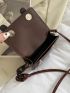 Mini Buckle Decor Flap Crossbody bag