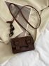 Mini Buckle Decor Flap Crossbody bag