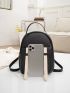 Mini Minimalist Button Decor Flap Backpack