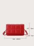 Geo Embossed Flap Square Bag