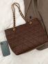 Quilted Chain Tote Bag