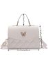 Mini Butterfly Decor Textured Flap Square Bag