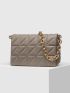 Quilted Flap Chain Square Bag