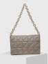 Quilted Flap Chain Square Bag