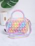 Mini Colorblock Bubble Top Handle Bag