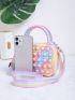 Mini Colorblock Bubble Top Handle Bag