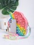 Colorblock Push Pop Bubble Novelty Bag