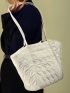 Quilted Large Capacity Winged Tote Bag