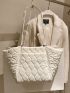 Quilted Large Capacity Winged Tote Bag