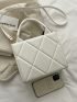 Quilted Embossed Zip Square Bag
