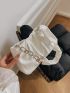 Chain Decor Ruched Design Bag