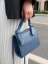 Mini Crocodile Embossed Flap Square Bag