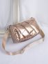 Metallic Quilted Square Bag