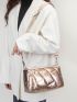 Metallic Quilted Square Bag